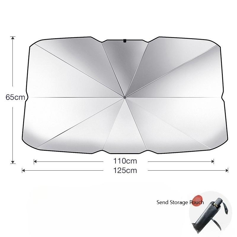 Зонт-шторка от солнца для автомобиля, Складная защита от УФ-лучей для лобового стекла, Зонт-шторка, Аксессуары и чехол для хранения