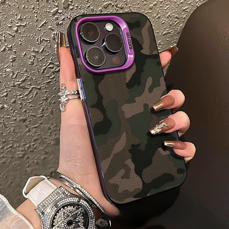 Роскошный чехол для телефона с зеленым камуфляжным рисунком для iPhone 17 11 13 14 12 15 16 Pro Max XS X XR 7 8 Plus SE2 Ударопрочный бампер
