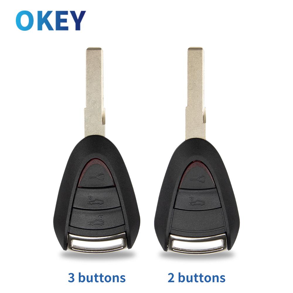 Okey Крышка корпуса ключа автомобиля 2/3 кнопки Для Porsche Boxster S 2S 4S Turbo Для Cayman 911 987 996 997 Carrera 911 Targa