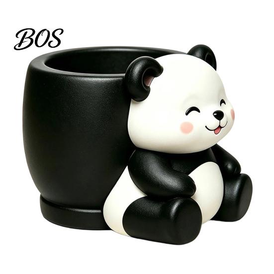 Resin Succulent Pots Cute Panda Planter, Cartoon Animal Plant Pot, Flower Containers Decorative Planter Pot for Indoor Office Desk, Balcony, Garden