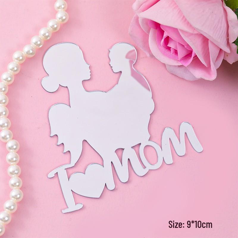 Acrylic Cake Topper - Happy Birthday Mom & Dad, Mother's/Father's Day Decoration