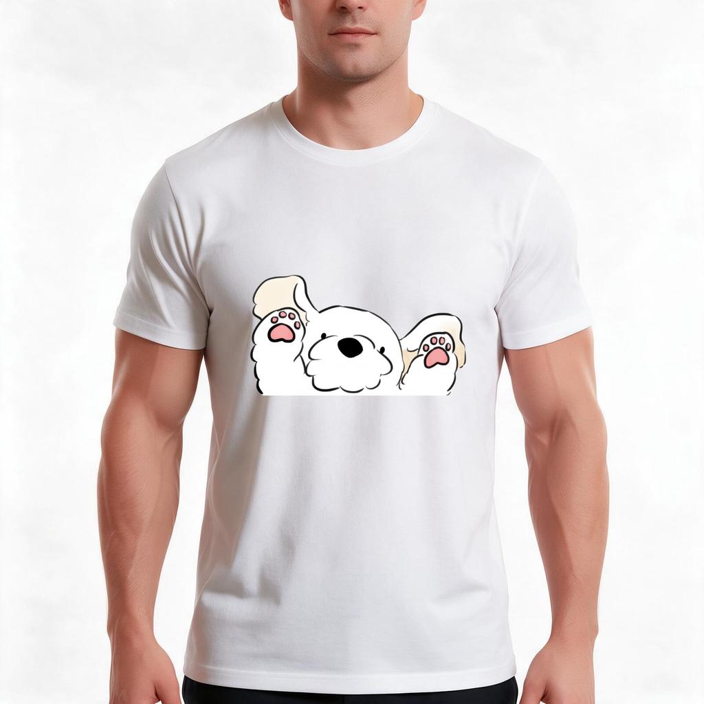Hello Puppy Tshirt Summer Casual Cotton Tee Oversized Streetwear Tops Vintage Graphic Print Loose Fit Short Sleeve