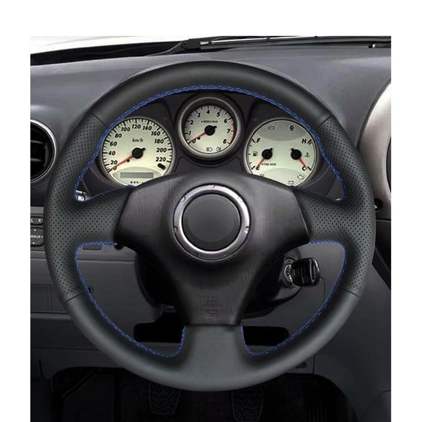 Black Faux Leather Car Steering Wheel Cover for Toyota RAV4 Celica MR2 Supra Caldina Matrix Voltz Corolla 1996-2008