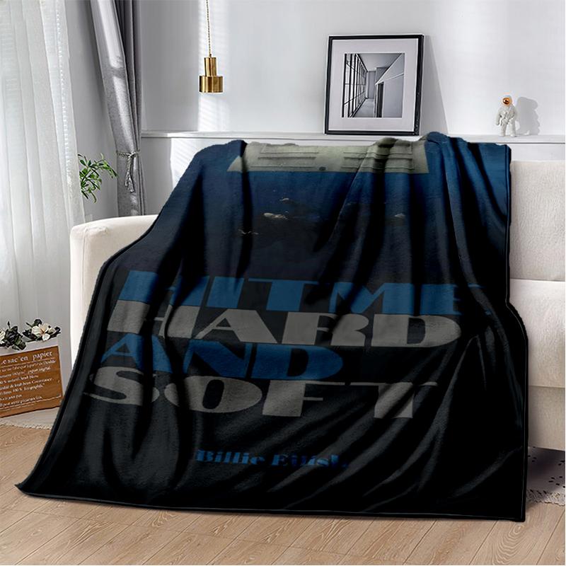 3D Хит Меня Сильно и Мягко Билли Айлиш Певица Мягкое Фланелевое Одеяло для Кровати Спальни Дивана Пикника, Плед для Покрытия Подарок Дети