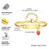Vnox Customized Baby Bracelets With Fruit Pendant, Stainless Steel Cuban Mesh Chain Free Engraving Bar, Jewelry Birthday Gift