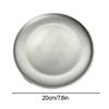 20CM Titanium Camping Plate Multi-Purpose Camping Plate For Barbecue Home Titanium Dinnerware Round Frosted Picnic Gear
