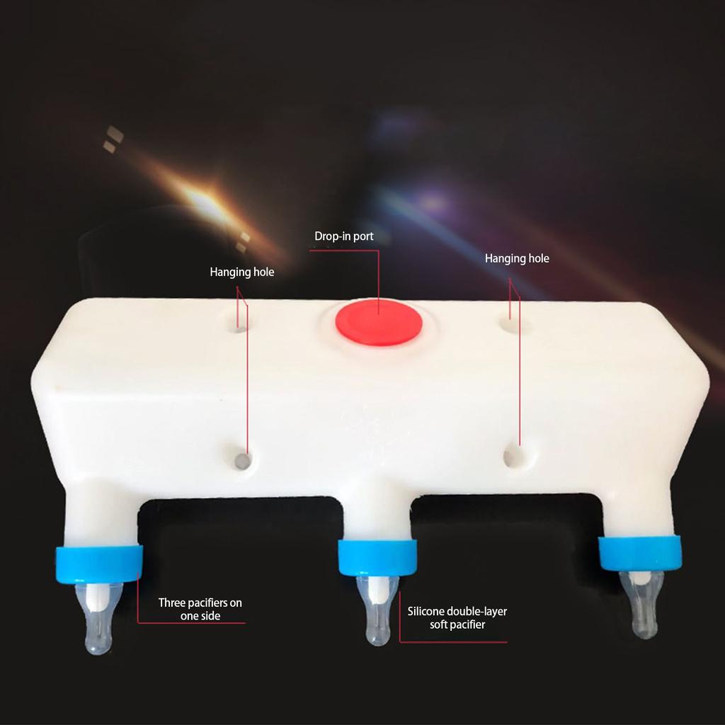 3 Ниппельная подвесная кормушка-бутылка для ягнят, телят, поросят, прочный инструмент для кормления нескольких животных, оборудование для поения на ферме