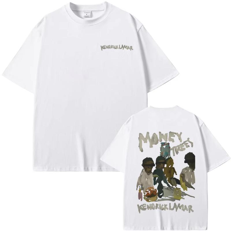 Новая Горячая Распродажа Рэпер Кендрик Ламар Good Kid Money Trees Футболки Мужские Хип-Хоп Винтажные Свободные Футболки Мужские Чистый Хлопок Футболк...