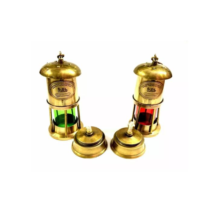 Морской набор из 2 старинных латунных ламп Minor Vintage Ship Boat Light Lantern Decor