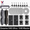 Для Dreame X40 Ultra / X40 Pro Аксессуары Резиновая основная боковая щетка Тряпка для мытья пола Мешок для пыли HEPA-фильтр Робот-пылесос Запасные части
