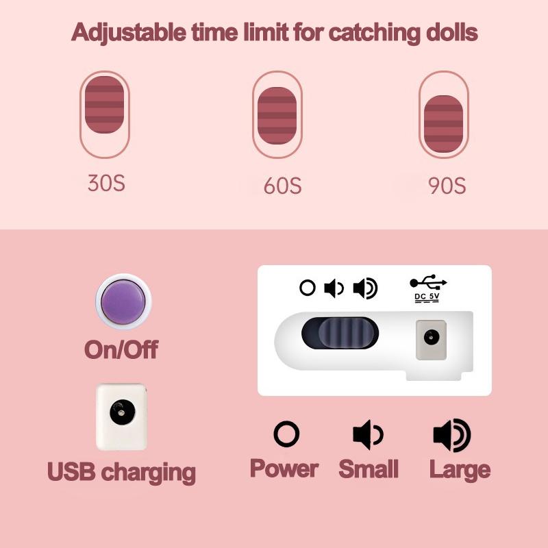 Детская машина для захвата кукол, маленькая бытовая мини-кукла-скрепка, большая машина для скручивания монет