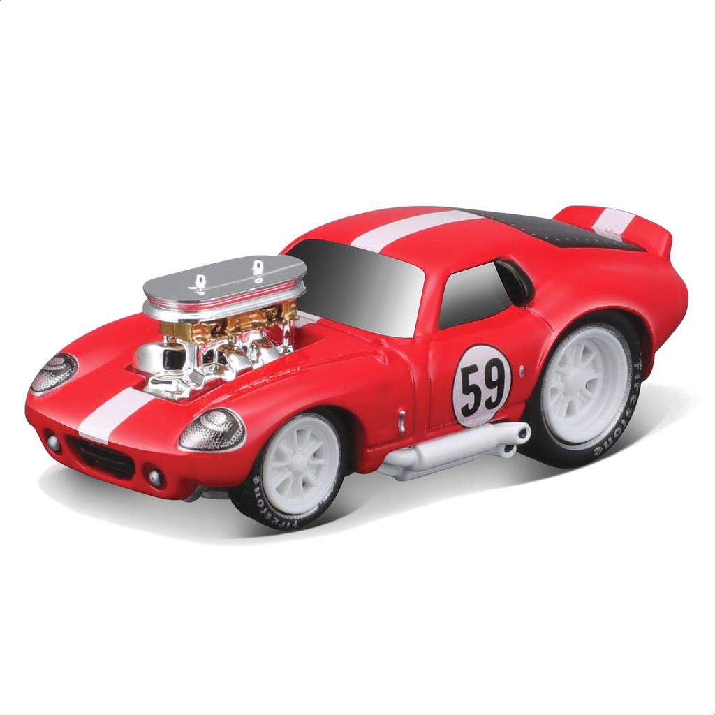 Maisto 1/64 Scale Muscle Machines Muscle Transporter Diecast Model Car (1950 Ford COE / 1965 Shelby Daytona Coupe - Red 11554)