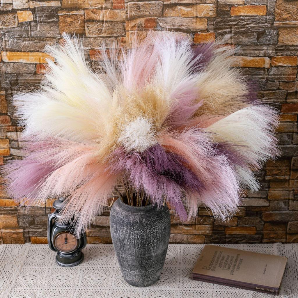 Reed Marsh Grass Artificial Flowers for Wedding Decoration and Crafts