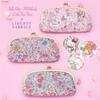 Длинный кошелек с застежкой Sanrio Character Liberty Print Тонкий кошелек для монет Держатель для карт Милый стильный цветочный узор Подарочная коробка Сделано в Японии My Melody