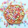 Home Party Supplies Jewelry Accessories Loose Beads Flat Bead Acrylic 200pcs Mixed Color Letter Square Bead