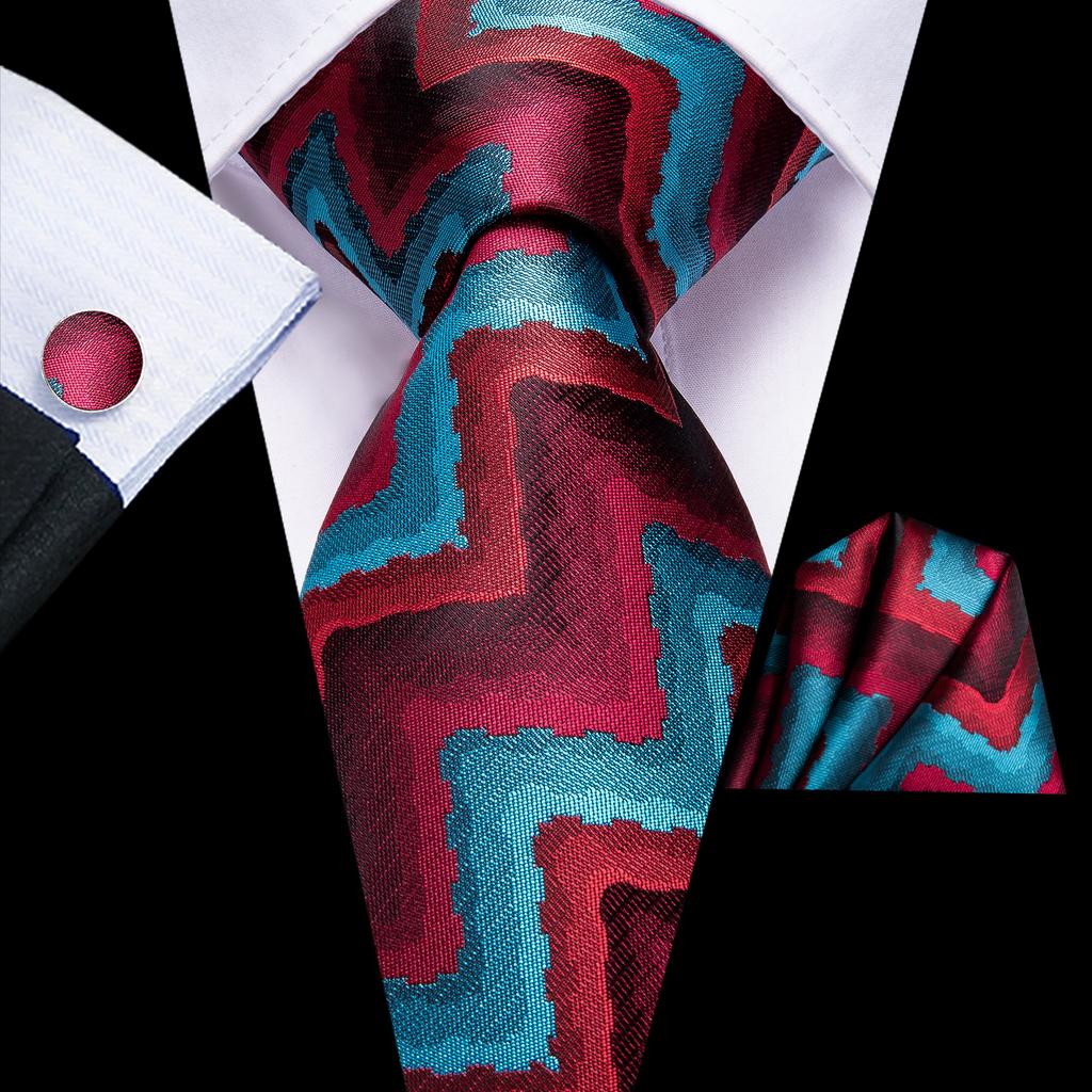 Hi-Tie Темно-синие цветы жаккардовые галстуки с узором пейсли Набор мужских шелковых галстуков Карманные квадратные запонки для вечеринок