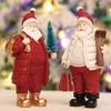 Standing Santa Claus Ornaments Resin Holiday Santa Statue Unique Christmas Figurine  Tabletop Decor