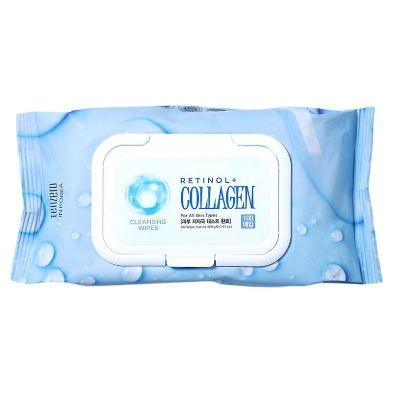 TENZERO Retinol Collagen Cleansing Tissues, 100 wipes, 1 pcs