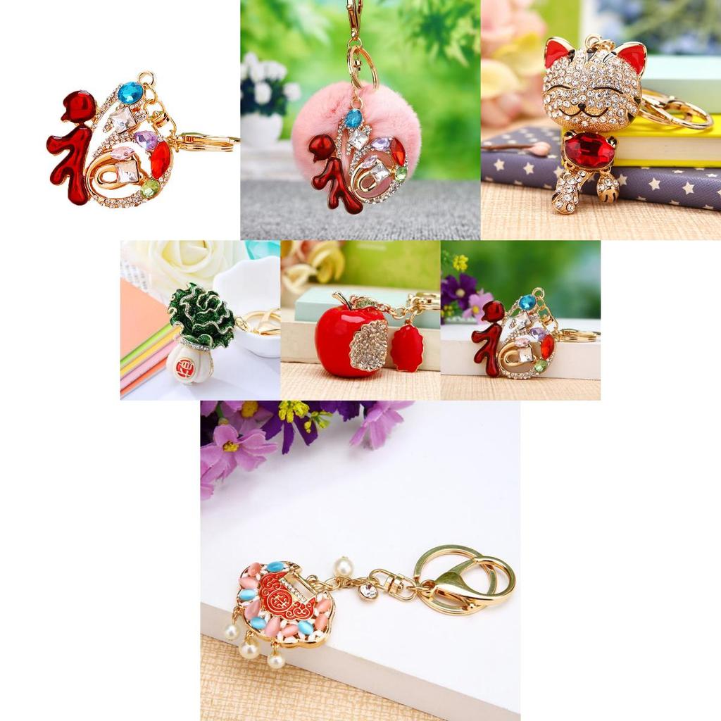 Уникальный брелок со словом «Процветание» в китайском стиле для женщин, креативное украшение для сумки, подарок