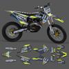 PowerZone Custom Team Motorcycle Graphics Decals Stickers Kit For Husqvarna Decal 19-22 TC FC TX FX FS 20-23 TE FE 125-450CC 40