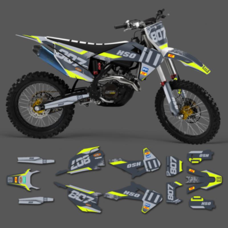 PowerZone Custom Team Motorcycle Graphics Decals Stickers Kit For Husqvarna Decal 19-22 TC FC TX FX FS 20-23 TE FE 125-450CC 40