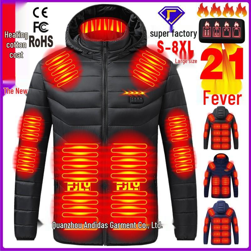 Smart Heated Cotton Jacket - Unisex Outdoor Full Body Warmth with Constant Temperature Control