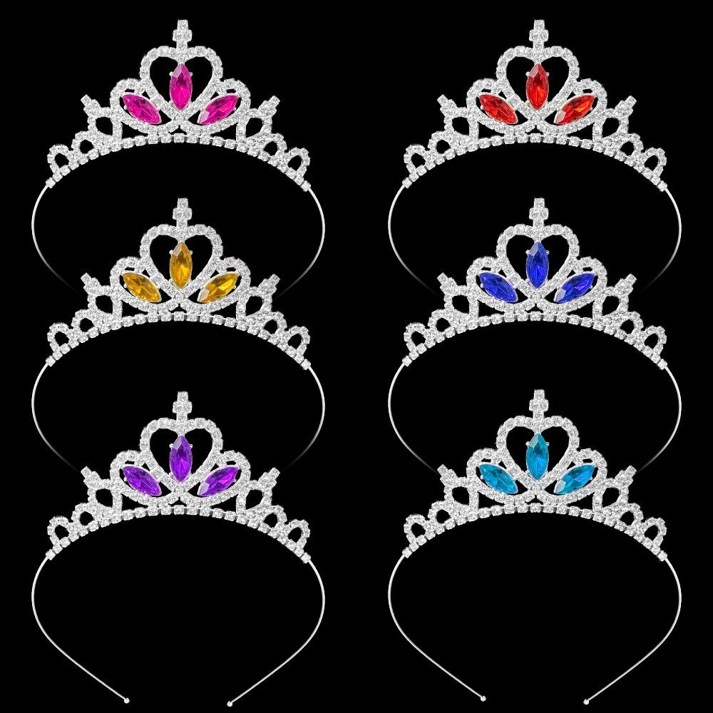 Аксессуары на день рождения Корона принцессы Ободок Украшения для волос Хрустальная корона Новая тиара со стразами