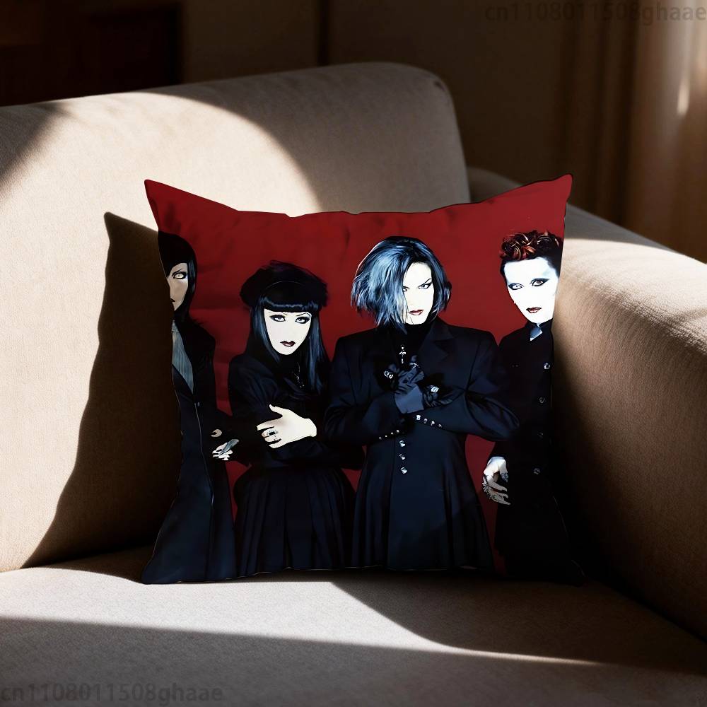 Malice Mizer Вижуал-кей Рок Наволочка Антипылевой клещ Наволочка Невидимая молния шелковистый короткий плюш Чехол на подушку дивана