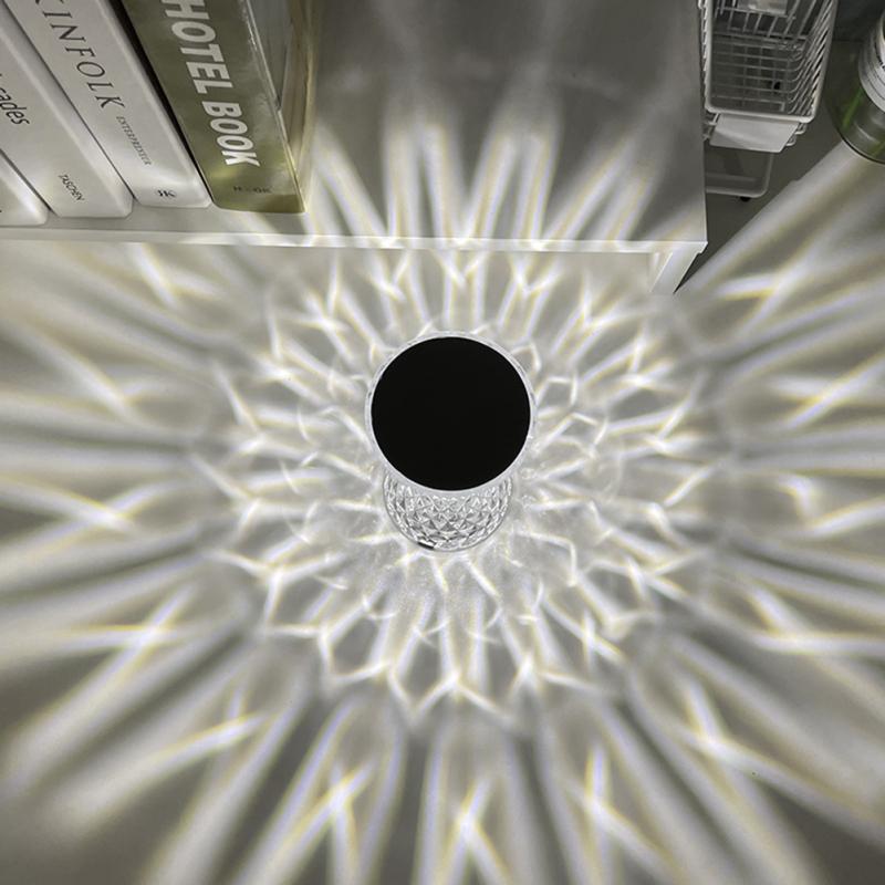 3/16 Color Crystal Diamond Led Table Lamp Colorful Atmosphere Light For Bedroom Living Room Dining
