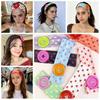 Large Button Elastic Hairband Colorful Heart Polka Dot Headband High Quality Button Hairband