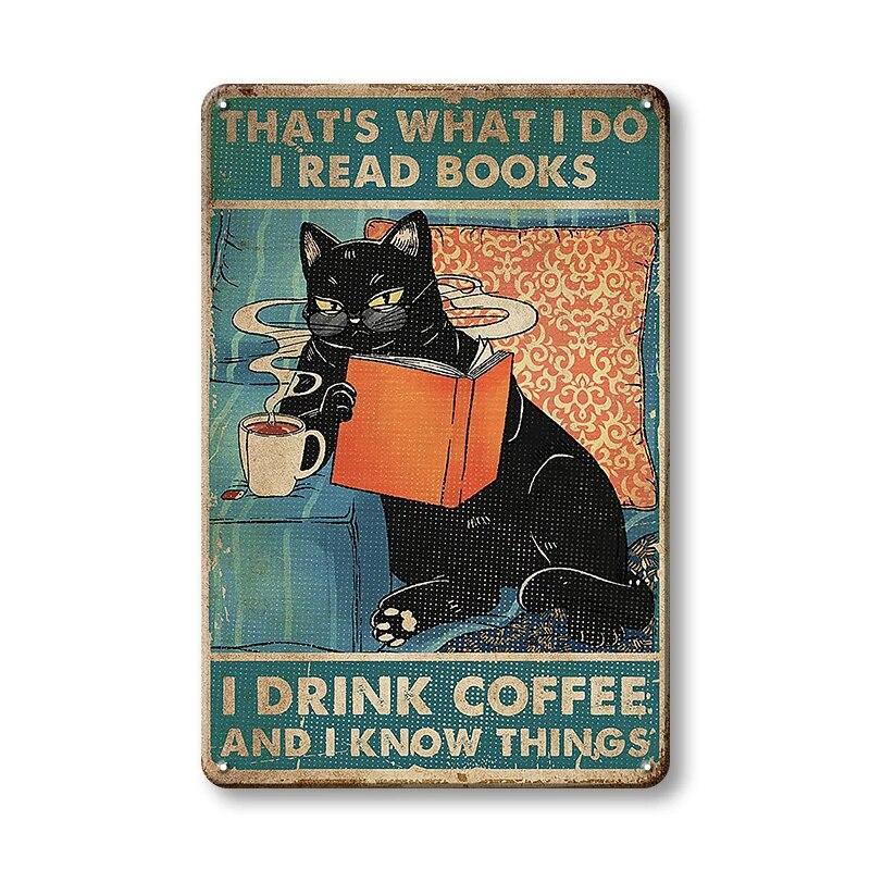 Винтажные металлические плакаты с черным котом, жестяная вывеска, мой Господь, настенные панно, забавные украшения, настенная живопись, модный стиль, домашний железный декор