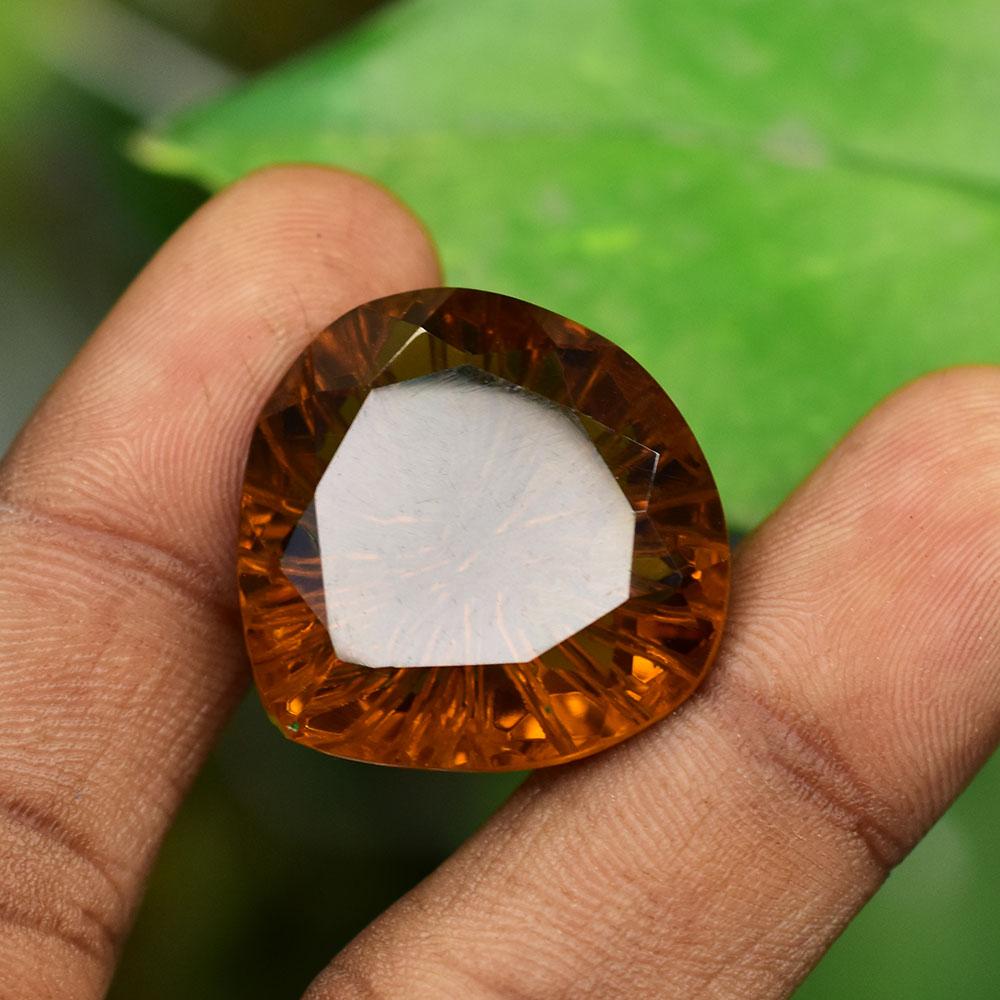 Natural Orange Sapphire Loose Gemstone Pear Cut 46.20 ct September Birthstone for Gem Collections