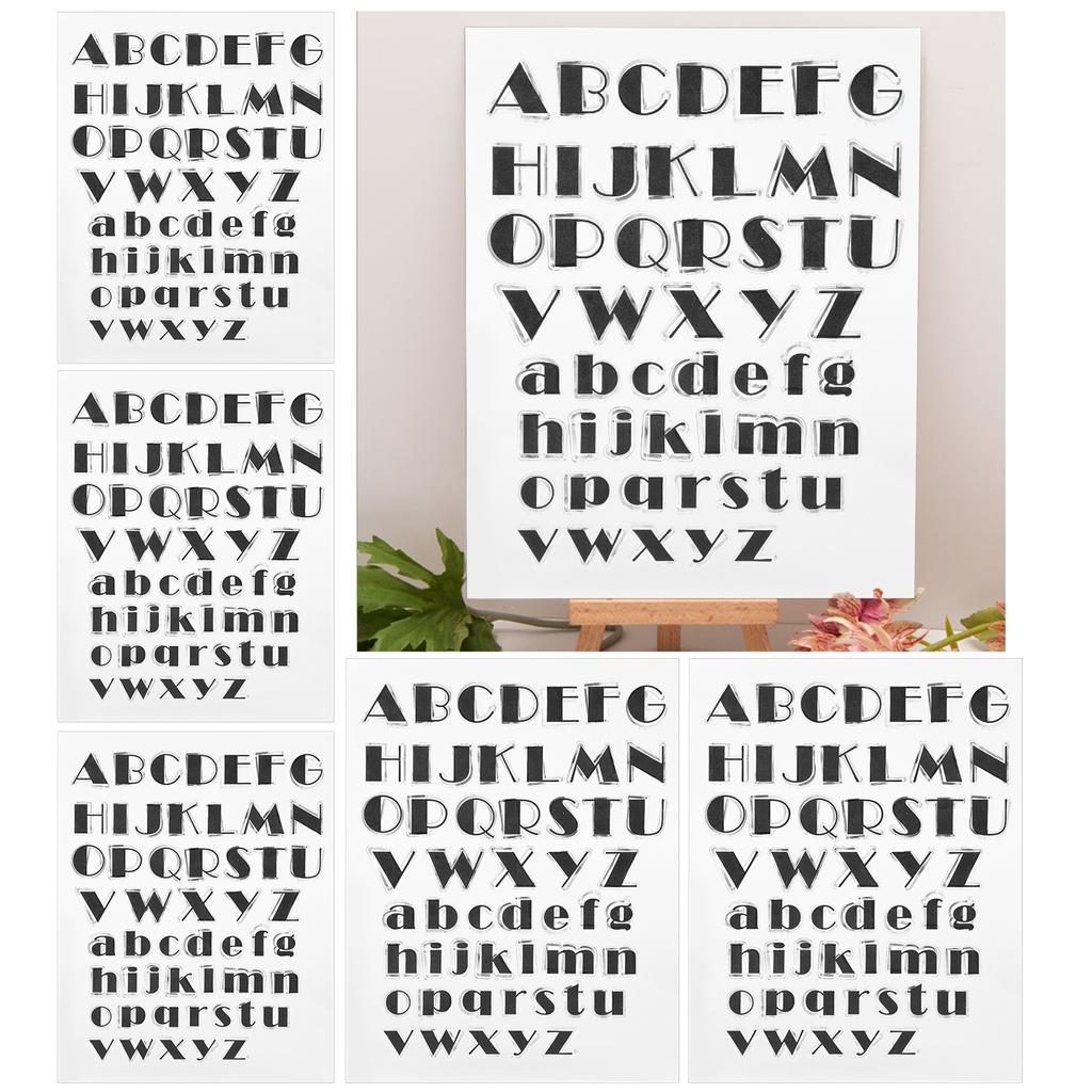 5 шт. прозрачный штамп журнал скрапбукинг заглавные строчные буквы 52 алфавит резина T1766