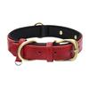 Laser-Engraved Leather Dog Collar with ID Tag for Small & Medium Dogs - Anti-Lost Pet Neck Band