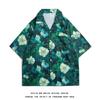 Tide Brand Retro Printed Shirt Men's Short-sleeved Couple 2022 Summer Loose Hawaiian Fashion Shirt Cardigan
