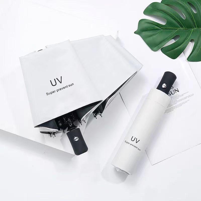 Корейский автоматический складной зонт двойного назначения для студенток — защита от солнца и дождя, устойчивость к УФ-излучению, большой размер.