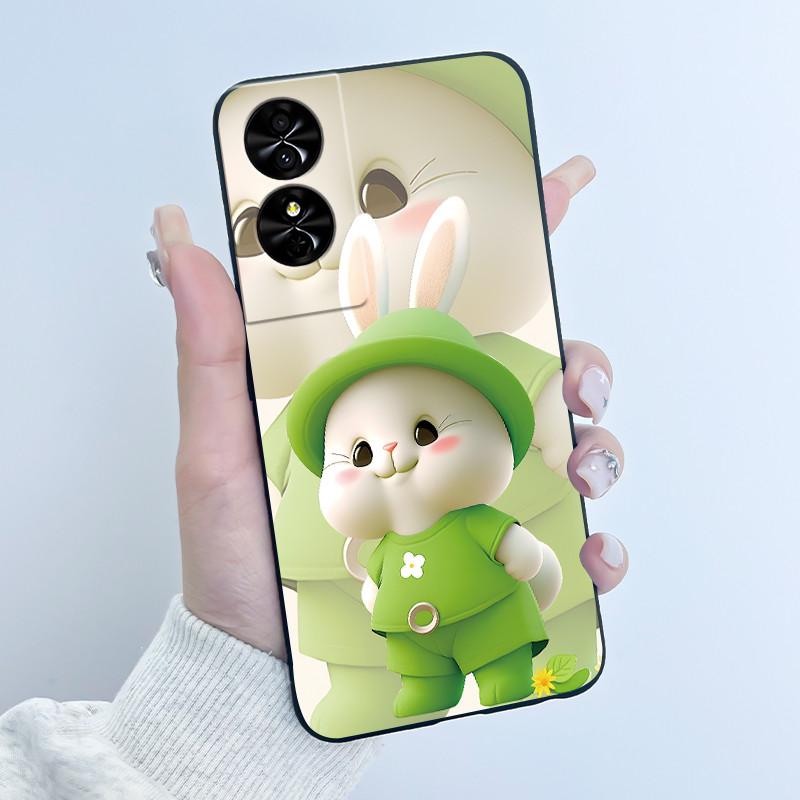 Чехол для телефона для TCL 40 NxtPaper Задняя крышка Милый Кролик Кошка Funda Силиконовый Мягкий Coque для TCL 40 NxtPaper 4G Ударопрочный Чехол Оболочка