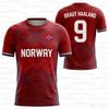 2026 Norway Flag Print Men's Women's NO.9 Short Sleeve T-shirt Print Tees Outdoor Kid Soccer Jersey Sport Tops