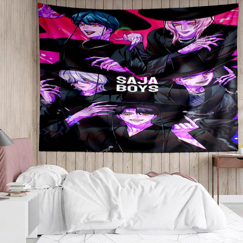 Kpop Hunter11 Tapestry for Bedroom Aesthetic Classroom Tapestries Wall Hanging for Living Room Dorm Office,Ideal Creative Gift