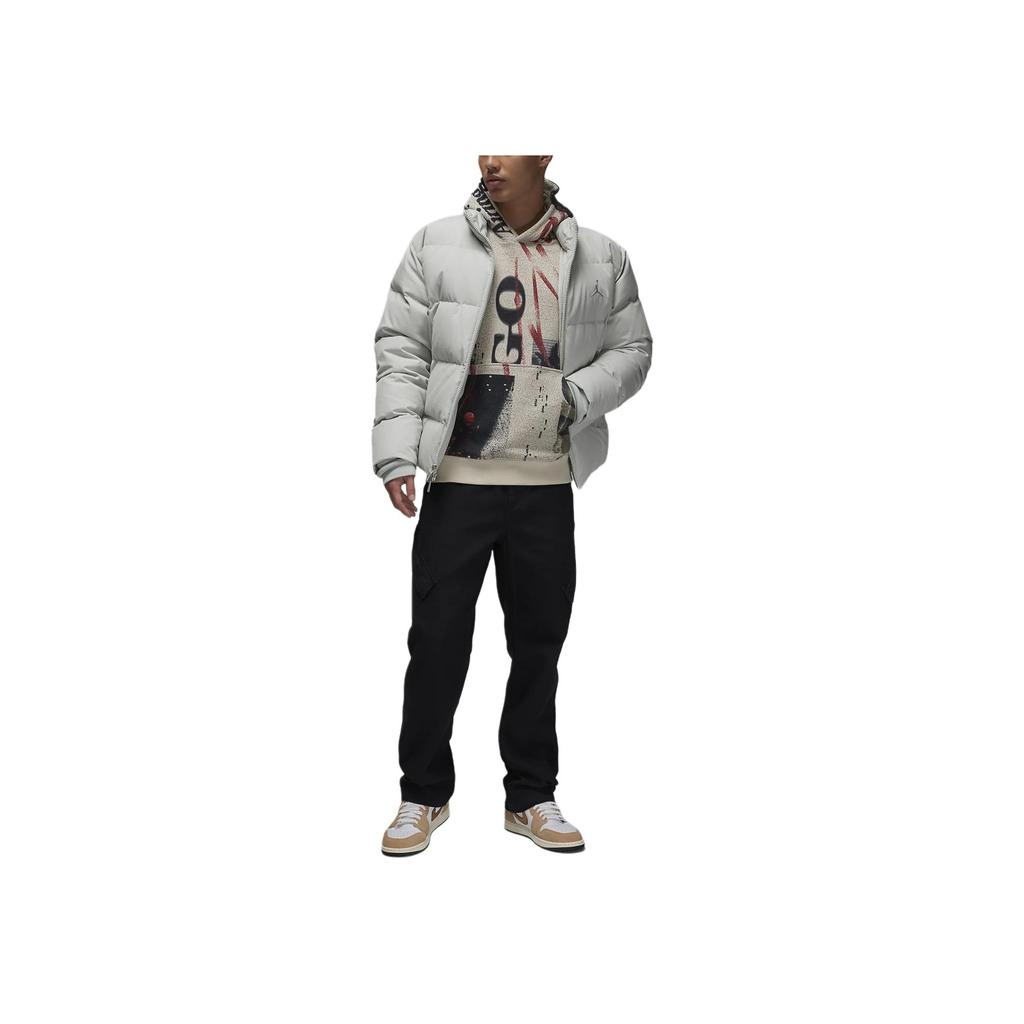 Jordan SS24 Flight Series All Over Print Hooded Casual Long Sleeve Hooded Long Sleeve Men sweatshirt Cream FN6518-236