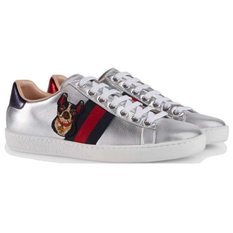 Gucci Женские Ace 'Год Собаки Металлический Серебряный' Женские 501908 DXAL0 8164