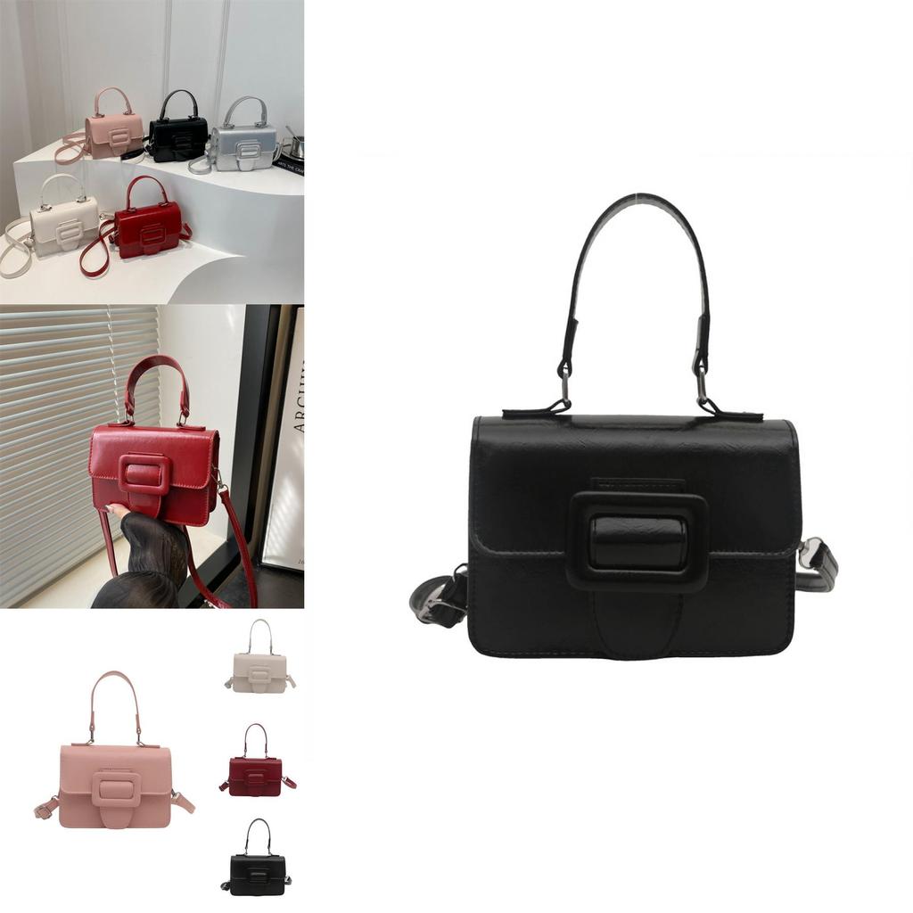 Fashionable Small Square Bag For Women Versatile Shoulder Crossbody Bag In Black