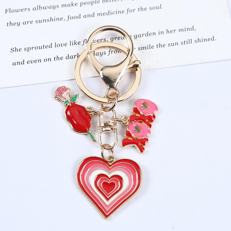 Женские и женские брелоки для ключей, держатели, украшения ко Дню святого Валентина, модные сумки в форме сердца, подвески, подарочные аксессуары