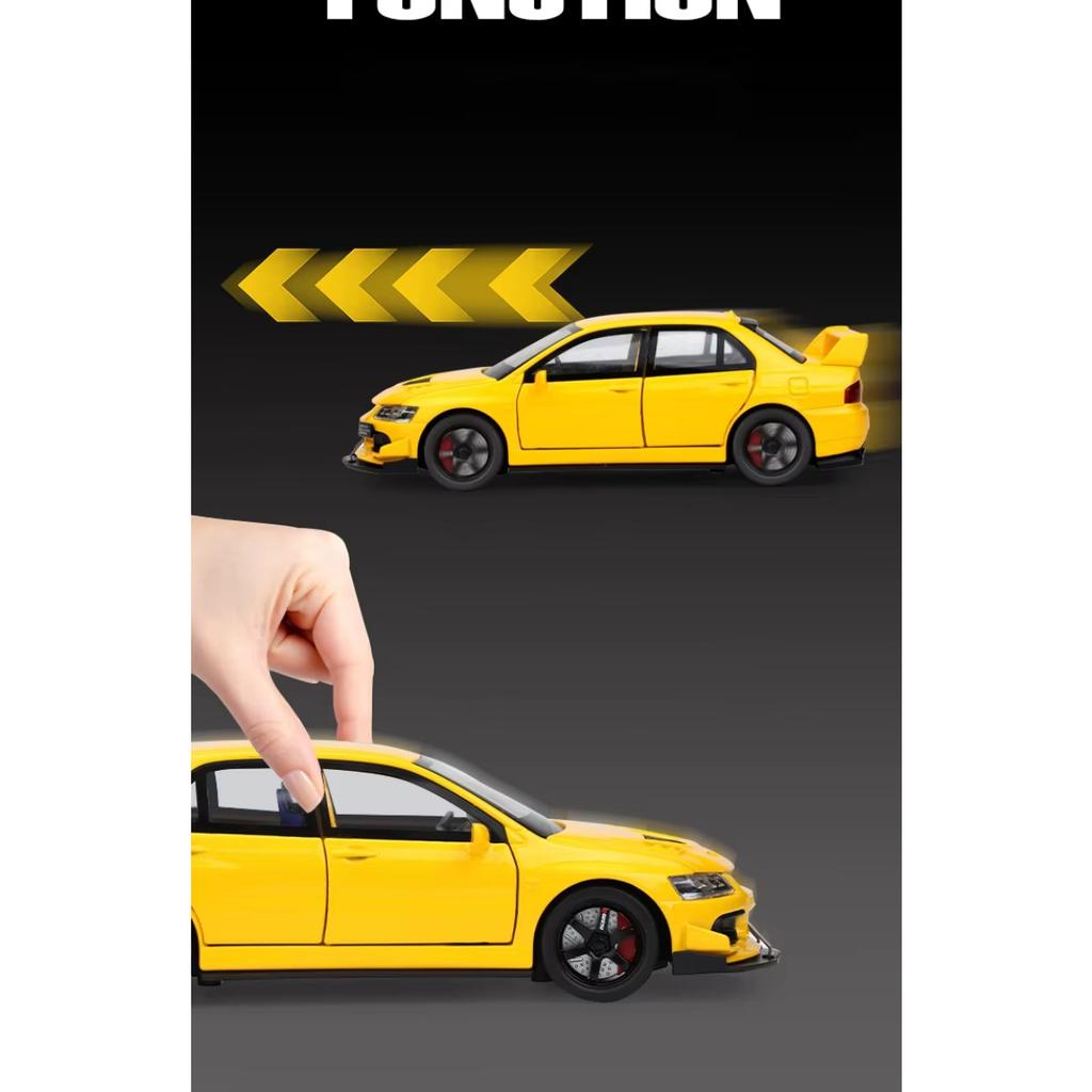 1/32 масштаб Mitsubishi Lancer Evolution EVO IX 9 сплав модель спортивного автомобиля литой металл гоночный автомобиль модель автомобиля звук свет детская игрушка подарок