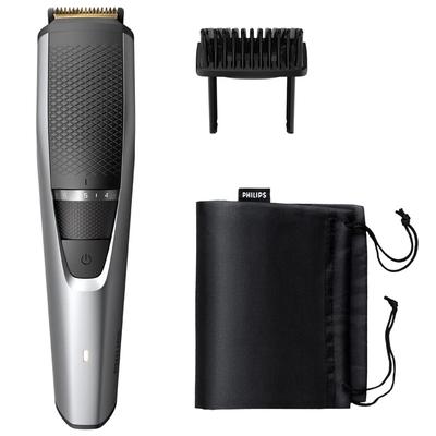 Триммер для бороды Philips серии 3000, 20 АС, пространство (минимальная ширина 0,5 мм, настройки/зарядка, тип) BT3222/14 Серый/Черный