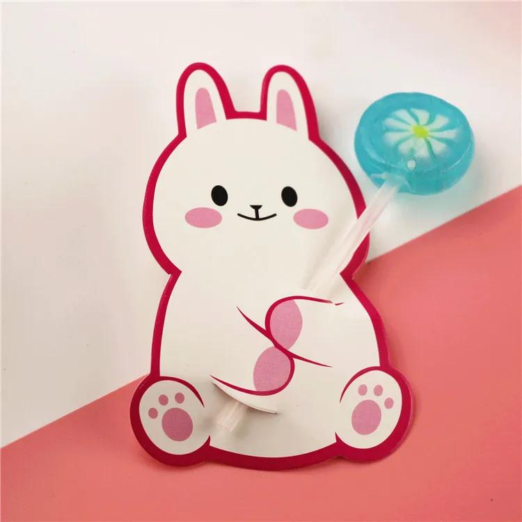 50Pcs Cute Cartoon Christmas Lollipop Decorative Cardboard Holiday Party Christmas Atmosphere Candy Packaging DIY Decoration