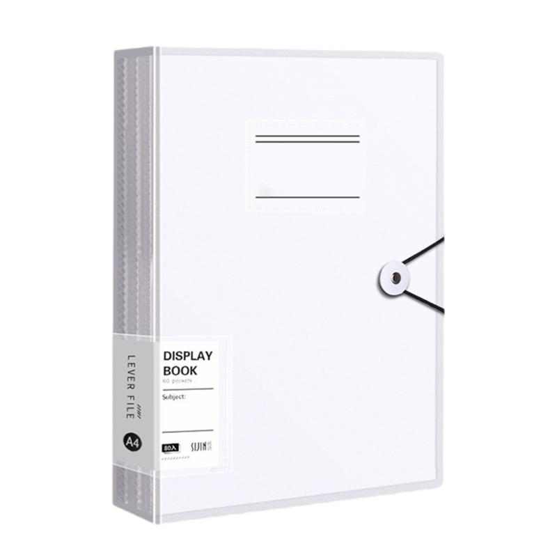 Multipurpose Document Project Folder 80 Pockets Display Folder Letter Size Display Folders Book with Protective Sleeve