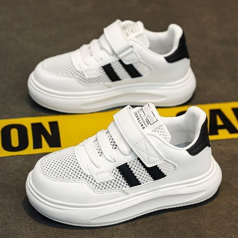 61 Show Little White Shoes Весна и лето Новые дышащие сетчатые туфли для девочек Легкая спортивная обувь для мальчиков