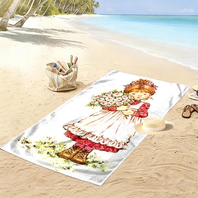 Sarah Kay Print Beach Towel, Large Soft Quick Dry Towel for Beach Camping Swimming