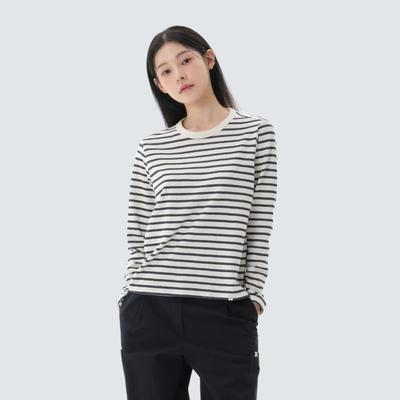 Sorona Women's Stripe Long-Sleeve T-Shirt Navy (S26SWFTL69)